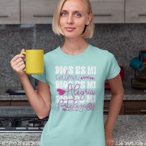 Dios es mi calma, Dios es mi alegría - Diseño cristiano - Para imprimir camisetas, tazas, stickers, carteles, remeras, sudaderas - PNG, JPG, SVG, AI, CDR, EPS y D (8)