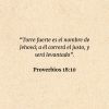Proverbios 18:10: “Torre fuerte es el nombre de Jehová; a él correrá el justo, y será levantado”.